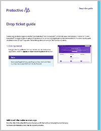Cover of Velocity drop ticket guide.