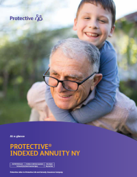 Cover of the Protective Indexed Annuity NY At a Glance.