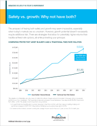 Flyer on balancing safety and growth in retirement planning.
