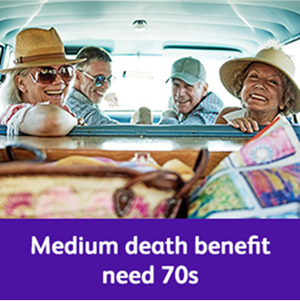 A pair of senior couples taking a road trip.