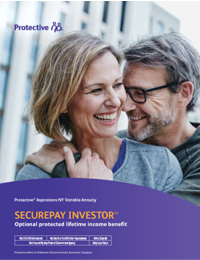 Cover of the SecurePay Investor NY benefit guide.