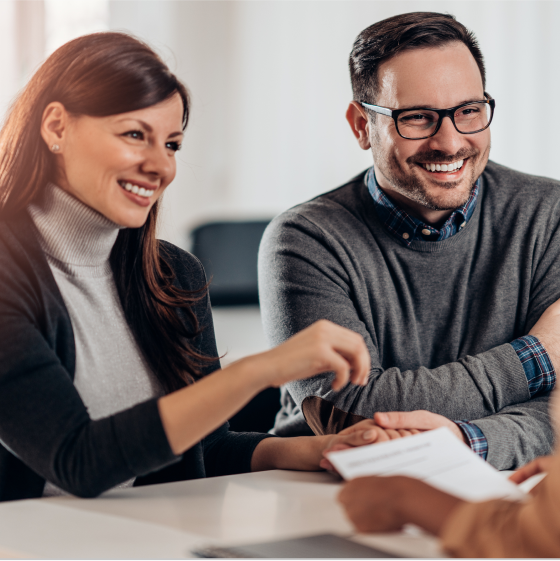 Couple meant to represent the ideal clients for a fixed annuity meeting with financial professional.