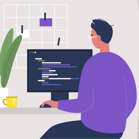 An illustration of a person reviewing the key product specifications for the Protective Secure Saver fixed annuity.